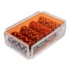 Luxe Dominoes La Ficha Poker Chip Set, 100 Heavy Sturdy Chips, Includes 4 Color Chips for Gambling, Hand Made Acrylic Box with Color Lid (Orange) view 1