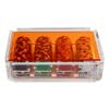 Luxe Dominoes La Ficha Poker Chip Set, 100 Heavy Sturdy Chips, Includes 4 Color Chips for Gambling, Hand Made Acrylic Box with Color Lid (Orange) view 2