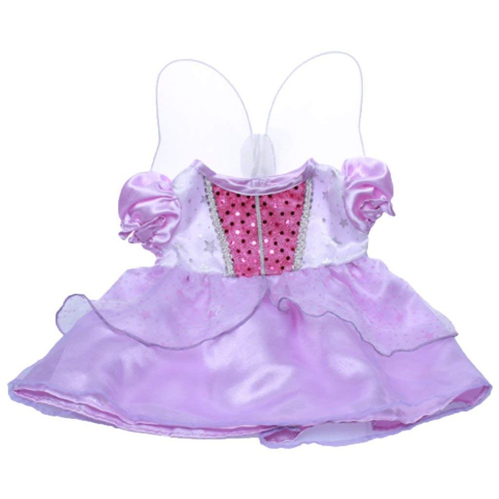 Stuffed Animals Plush Toy Outfit Purple Cinderella Dress w/Wings 8