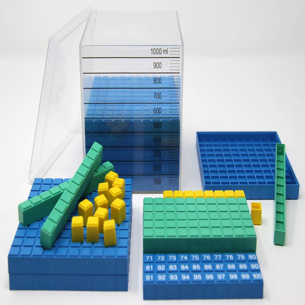 WISSNER Aktiv lernen - Cubic Decimeter Cube, in 3 Colors Made of RE-Plastic