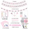 697 Piece Pink Elephant Baby Shower Decorations for Girl Kit - It's a Girl Pre-Strung Banners Garland Guestbook Sash Balloons Cake Toppers Paper Fans Lanterns Napkins Straws Games & Thank You Stickers view 3
