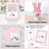 697 Piece Pink Elephant Baby Shower Decorations for Girl Kit - It's a Girl Pre-Strung Banners Garland Guestbook Sash Balloons Cake Toppers Paper Fans Lanterns Napkins Straws Games & Thank You Stickers view 4