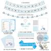 697 Piece Blue Elephant Baby Shower Decorations for Boy Kit - It's a BOY Pre-Strung Banners, Garland Guestbook Mommy to Be Sash Balloons Cake Toppers Fans Lantern Napkins Straws Games & Favor Stickers view 2
