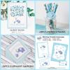 697 Piece Blue Elephant Baby Shower Decorations for Boy Kit - It's a BOY Pre-Strung Banners, Garland Guestbook Mommy to Be Sash Balloons Cake Toppers Fans Lantern Napkins Straws Games & Favor Stickers view 3
