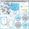 697 Piece Blue Elephant Baby Shower Decorations for Boy Kit - It's a BOY Pre-Strung Banners, Garland Guestbook Mommy to Be Sash Balloons Cake Toppers Fans Lantern Napkins Straws Games & Favor Stickers view 4