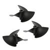 Fielect 3Pcs 3 Blades Propeller for Ship Model Rc Boat Propeller Model Black Plastic CCW Paddle 55mm Diameter 80mm Pitch 4.8mm Hole Dia view 1