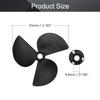Fielect 3Pcs 3 Blades Propeller for Ship Model Rc Boat Propeller Model Black Plastic CCW Paddle 55mm Diameter 80mm Pitch 4.8mm Hole Dia view 2