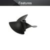 Fielect 3Pcs 3 Blades Propeller for Ship Model Rc Boat Propeller Model Black Plastic CCW Paddle 55mm Diameter 80mm Pitch 4.8mm Hole Dia view 3