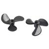 Fielect 1Pair 3 Blades CW/CCW Propeller for Ship Model Rc Boat Propeller Model Black Plastic Paddle 40mm Diameter 10.5mm Height 1.4 Pitch 4mm Hole Dia view 1