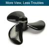 Fielect 1Pair 3 Blades CW/CCW Propeller for Ship Model Rc Boat Propeller Model Black Plastic Paddle 40mm Diameter 10.5mm Height 1.4 Pitch 4mm Hole Dia view 4