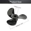 Fielect 2 Pairs 3 Blades CW/CCW Propeller for Ship Model Rc Boat Propeller Black Plastic Propeller, 28mm Diameter, 3mm Hole Dia view 2