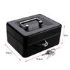 Money Boxes Mini Black Metal Stainless Steel Piggy Bank Safety Deposit Box for Money Coin Cash Tray with Secret Key Cash Drawer Carry Box view 2