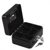 Money Boxes Mini Black Metal Stainless Steel Piggy Bank Safety Deposit Box for Money Coin Cash Tray with Secret Key Cash Drawer Carry Box view 4