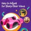 Think Peak Pink Binoculars Science Toy for Kids Ages 3-12 Years - Real Compact Outdoor Adventure & STEM Educational Nature Hiking Explorer for Bird Watching, Camping Childrens Birthday Gift view 4
