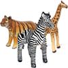 Jet Creations Wildlife Safari Inflatable Animals 3-Pack  Giraffe 36", Zebra 32", Tiger 20"  Jungle Theme Party, Halloween & Fall Decorations, VBS, Birthday Photo Props, Toys for Ages 3+ view 1