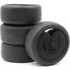 hobbysoul 24pcs RC 1/10 On Road Slick Tire Rubber Tyre with Foam Insert Fit for 1:10 Touring Drift Car Wheel Rim view 2