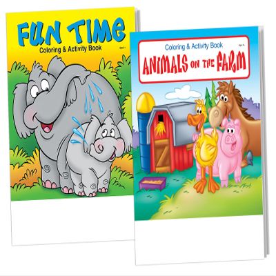 ZOCO Products  50 Pack Coloring Books in Bulk (25 Pack of Fun Time & 25 Pack of Farm Animals)  Party Favors  Games, Puzzles, Activities for Kids
