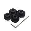 4pcs Mod 1 Pinion Gear 5mm Set Hardened 19T 20T 21T 22T M1 Pitch Gears RC Upgrade Part with Screwdriver view 3