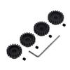 4pcs Mod 1 Pinion Gear 5mm Set Hardened 19T 20T 21T 22T M1 Pitch Gears RC Upgrade Part with Screwdriver view 4