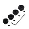 4pcs Mod 1 Pinion Gear 5mm Set Hardened 15T 16T 17T 18T M1 Pitch Gears RC Upgrade Part with Screwdriver view 4
