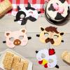 BLUE PANDA 12 Pack Felt Farm Animal Masks for Kids Ages 3-14  Jungle Safari Dress Up Masks for Birthday Parties, Classroom Rewards, Halloween Costumes, and Pretend Play (7x7.2 In) view 2