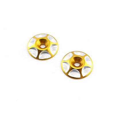 HobbyStar Wing Buttons, Gold, 1/10 RC Buggy, Set of 2