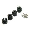 MOHERO Aluminum 12mm Thickness 12mm Wheel Hex Drive Adaptors with Pins & Screws for Most of 1/10 RC Crawler Car Black (Black, 12mm) view 3