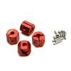 MOHERO Aluminum 12mm Thickness 12mm Wheel Hex Drive Adaptors with Pins & Screws for Most of 1/10 RC Crawler Car Black (Red, 12mm) view 1