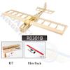 Dancing Wings Hobby Balsa Wood Aircraft 580mm Mini Stick Electric Training Sport Airplane Need to Build for Adults (R0301B) view 2