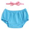 Baby Boy Cake Smash Outfit 1st First Birthday Party Gentlemen Bow Tie Bloomers Diaper Cover Shorts Pants Newborn Infant Toddler Kids Cotton Clothes Photography Photo Props Sky Blue + Pink view 1