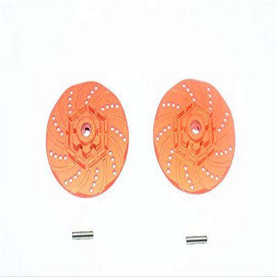 GPM For Traxxas 1/10 Maxx 4WD Monster Truck Upgrade Parts Aluminum +2mm Hex Brake Disk - 2Pc Set Orange