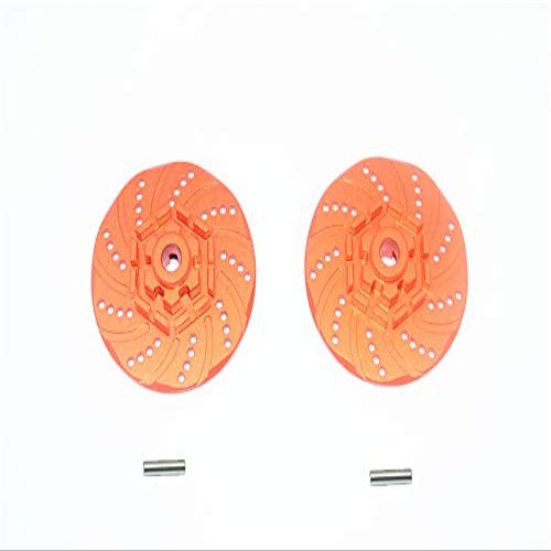 GPM For Traxxas 1/10 Maxx 4WD Monster Truck Upgrade Parts Aluminum +2mm Hex Brake Disk - 2Pc Set Orange