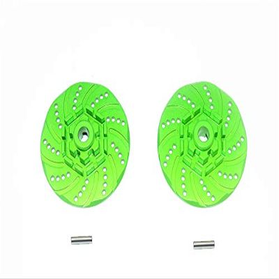 GPM For Traxxas 1/10 Maxx 4WD Monster Truck Upgrade Parts Aluminum +2mm Hex Brake Disk - 2Pc Set Green