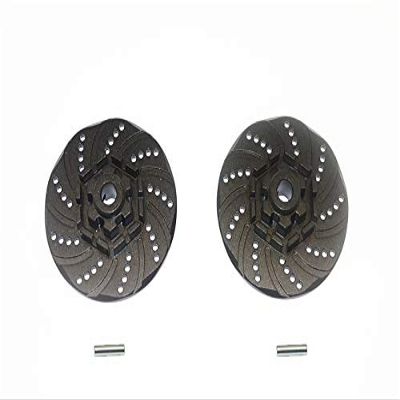 GPM For Traxxas 1/10 Maxx 4WD Monster Truck Upgrade Parts Aluminum +2mm Hex Brake Disk - 2Pc Set Black