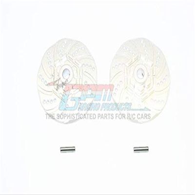 GPM For Traxxas 1/10 Maxx 4WD Monster Truck Upgrade Parts Aluminum +2mm Hex Brake Disk - 2Pc Set Silver