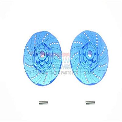 GPM For Traxxas 1/10 Maxx 4WD Monster Truck Upgrade Parts Aluminum +2mm Hex Brake Disk - 2Pc Set Blue