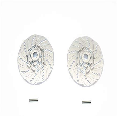 GPM For Traxxas 1/10 Maxx 4WD Monster Truck Upgrade Parts Aluminum +2mm Hex Brake Disk - 2Pc Set Gray Silver