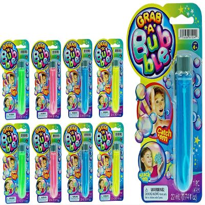 JA-RU Grab a Bubble-Touchable Mini Bubbles Wand Toy (8 Pack Assorted Colors) Outdoor Summer Toy Entertainment for Kids. Party Favor, Birthday Party Easter Basket Stuffers Bulk 1524-8p