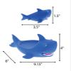 Dollibu Family Animal Bath Squirters 4 Piece Bath Toy Set, Toddler Bath Toys for Bathtime & Water Fun, Girls & Boys Floating Rubber Squirt Toys, Floaty Pool Toys for Toddlers & Kids - Blue Shark view 2