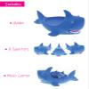 Dollibu Family Animal Bath Squirters 4 Piece Bath Toy Set, Toddler Bath Toys for Bathtime & Water Fun, Girls & Boys Floating Rubber Squirt Toys, Floaty Pool Toys for Toddlers & Kids - Blue Shark view 4