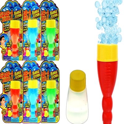 JA-RU Grab a Bubble Storm Touchable Bubbles Blowing Toy (6 Pack) I Hundred of Touching Bubbles Soap Solution Toy Favors I Party Favor Pinata Filler in Bulk 1508-6p