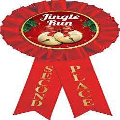 Jingle Run Prizes, 2nd Place Christmas Jingle Run Award Ribbon Prizes, 10 Pack Prime