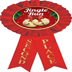 Jingle Run Prizes, 2nd Place Christmas Jingle Run Award Ribbon Prizes, 10 Pack Prime