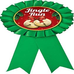 Jingle Run Prizes, Green Christmas Jingle Run Award Ribbon Prizes, 10 Pack Prime