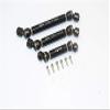 GPM For Traxxas TRX-6 Merc-Benz G63 (88096-4) Steel+Aluminum Front + Center + Rear CVD Drive Shaft - 3Pc Set Black view 1