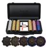 SLOWPLAY Nash 14g Clay Poker Chip Set Black Gold Edition 300PCS Full Set for Texas Holdem | Numbered Chips: 1, 5, 25, 100, 500 | Premium Case with Durable German Polycarbonate Shell view 1