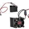 Dilwe RC Cooling Fan, 540/545/550 Aluminum Alloy Motor Heat Sink Radiator Compatible with 1/10 RC Model Car(Black) Car Model Accessory view 1