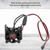 Dilwe RC Cooling Fan, 540/545/550 Aluminum Alloy Motor Heat Sink Radiator Compatible with 1/10 RC Model Car(Black) Car Model Accessory view 3