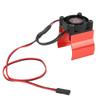 Dilwe RC Cooling Fan, 540/545/550 Aluminum Alloy Motor Heat Sink Radiator Compatible with 1/10 RC Model Car(Red) Car Model Accessory view 2
