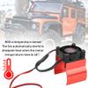 Dilwe RC Cooling Fan, 540/545/550 Aluminum Alloy Motor Heat Sink Radiator Compatible with 1/10 RC Model Car(Red) Car Model Accessory view 3